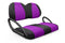 Quilted Neo-Sport Golf Cart Seat Covers - Quilted Diamond Black and Purple / Club Car Precedent / Tempo / Onward