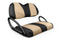 Canvas Golf Cart Seat Covers - Canvas Black and Beige / Club Car Precedent / Tempo / Onward