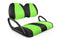 Neo-Sport Golf Cart Seat Covers - Neo-Sport Black and Lime Green / Club Car Precedent / Tempo / Onward