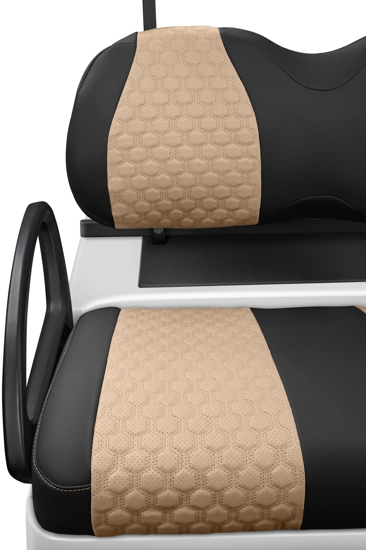 Quilted Hexagon Black and Tan