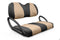Quilted Leatherette Golf Cart Seat Covers - Quilted Hexagon Black and Tan / Club Car Precedent / Tempo / Onward