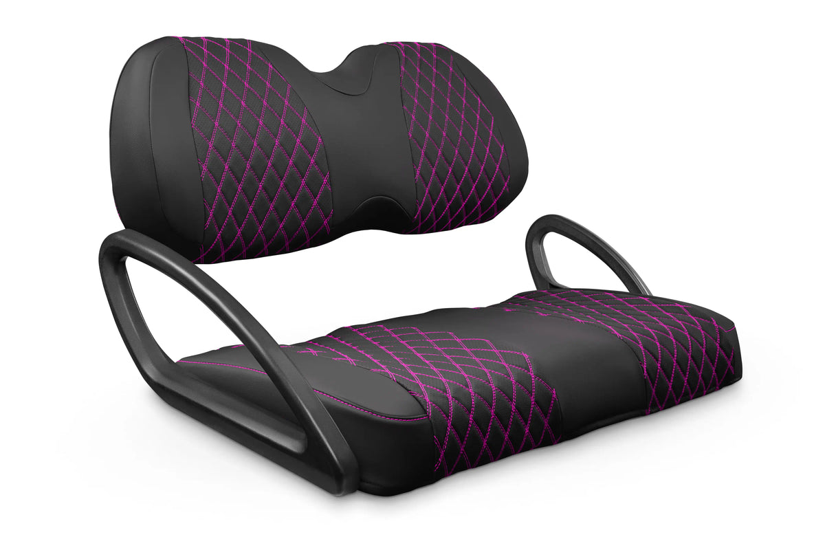 Quilted Diamond Black and Pink Diamond Stitching