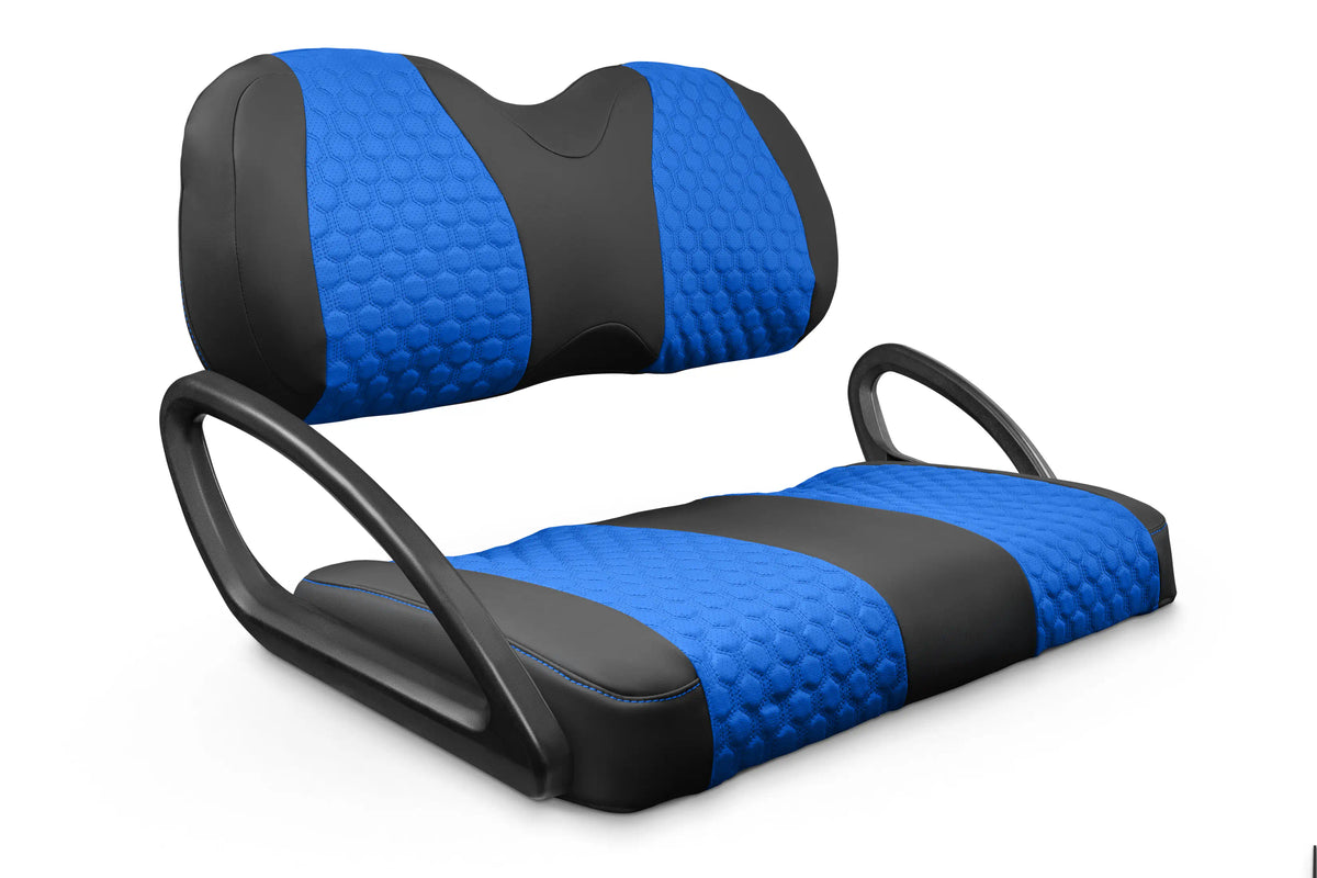Quilted Hexagon Black and Blue
