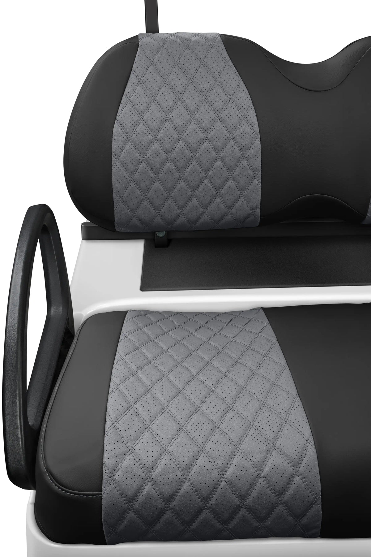 Quilted Diamond Black and Charcoal