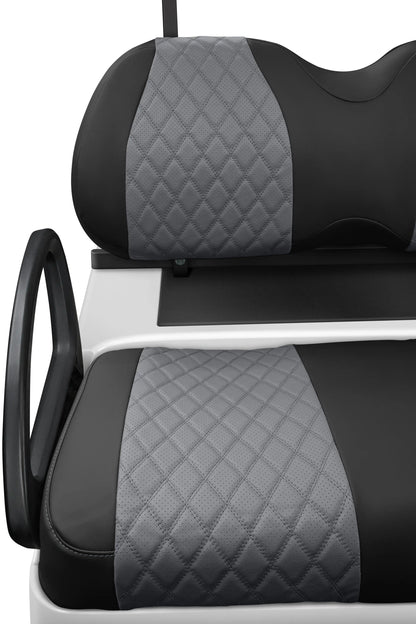 Quilted Diamond Black and Charcoal