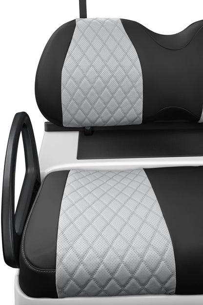 Quilted Diamond Black and Silver