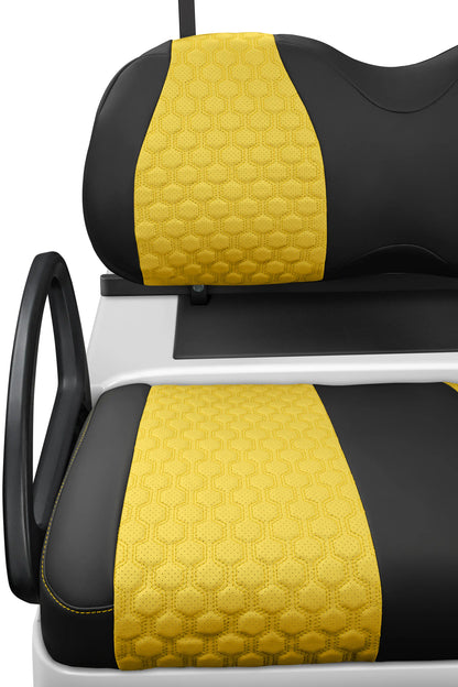 Quilted Hexagon Black and Yellow