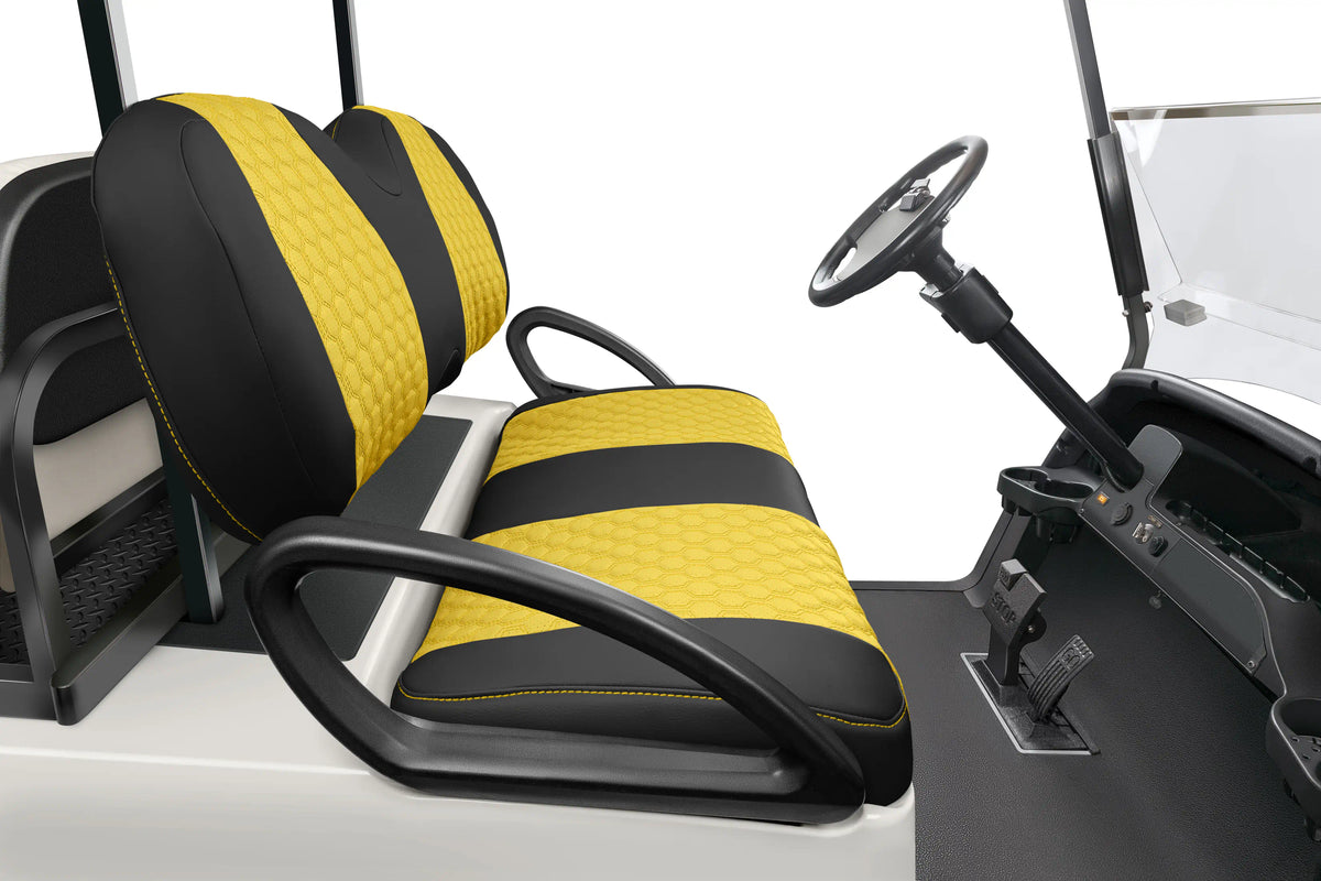Quilted Hexagon Black and Yellow