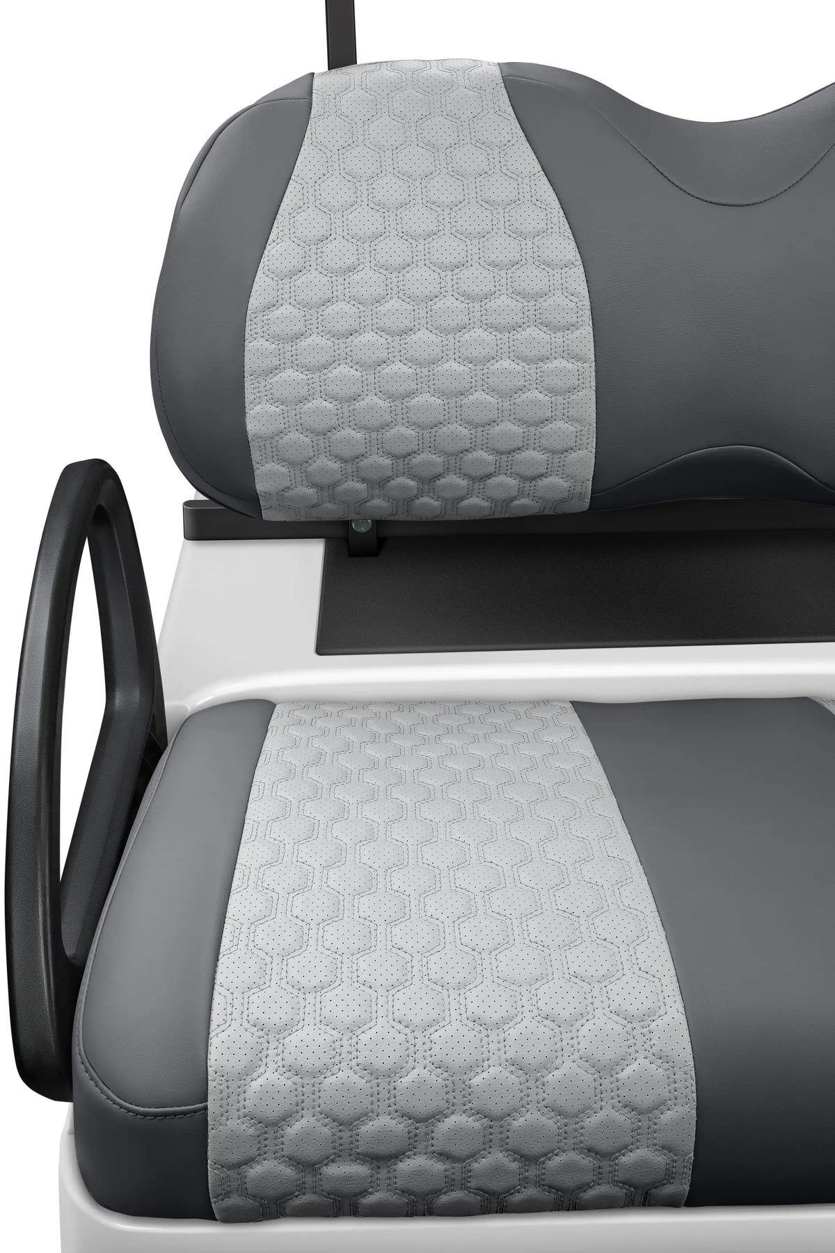 Quilted Hexagon Charcoal and Silver
