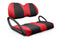Quilted Leatherette Golf Cart Seat Covers - Quilted Diamond Red and Black / Club Car Precedent / Tempo / Onward