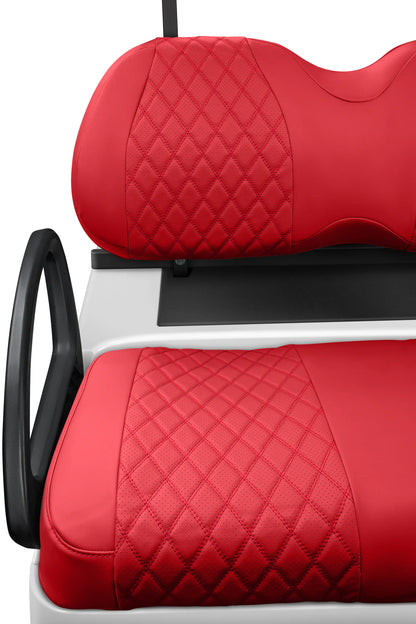 Quilted Diamond Red and Red