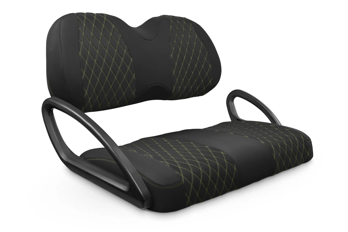 Quilted Diamond Black and Military Green Diamond Stitching