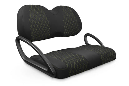 Quilted Diamond Black and Military Green Diamond Stitching