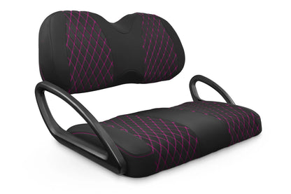 Quilted Diamond Black and Pink Diamond Stitching