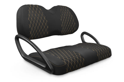 Quilted Diamond Black and Tan Diamond Stitching