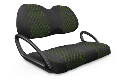 Quilted Hexagon Black and Lime Green Hexagon Stitching