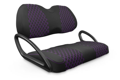 Quilted Hexagon Black and Purple Hexagon Stitching