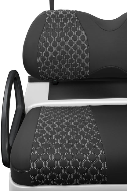 Quilted Hexagon Black and White Hexagon Stitching