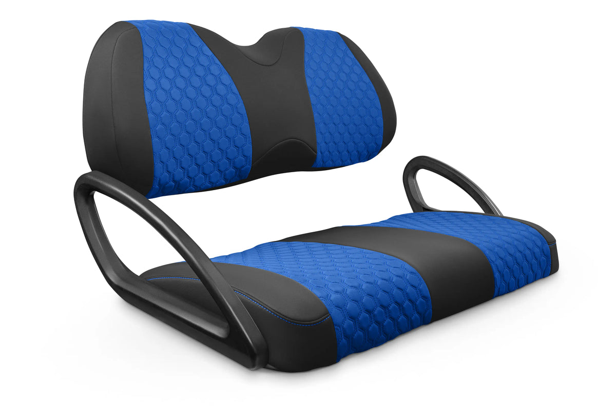 Quilted Hexagon Black and Blue