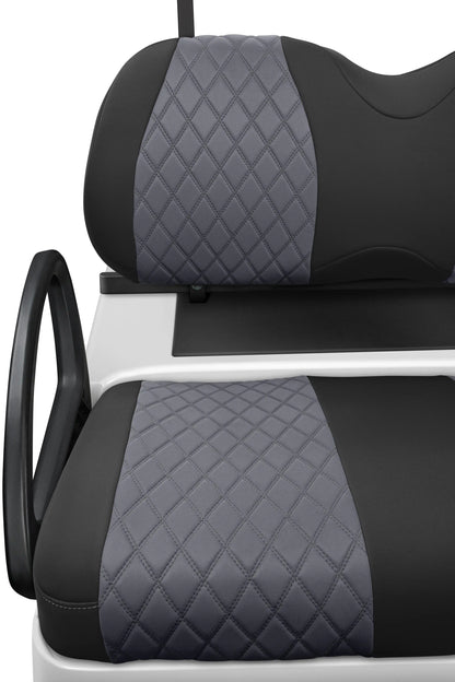 Quilted Diamond Black and Charcoal