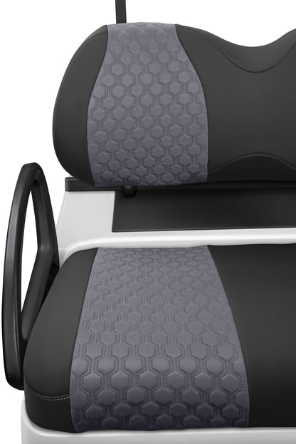 Quilted Hexagon Black and Charcoal