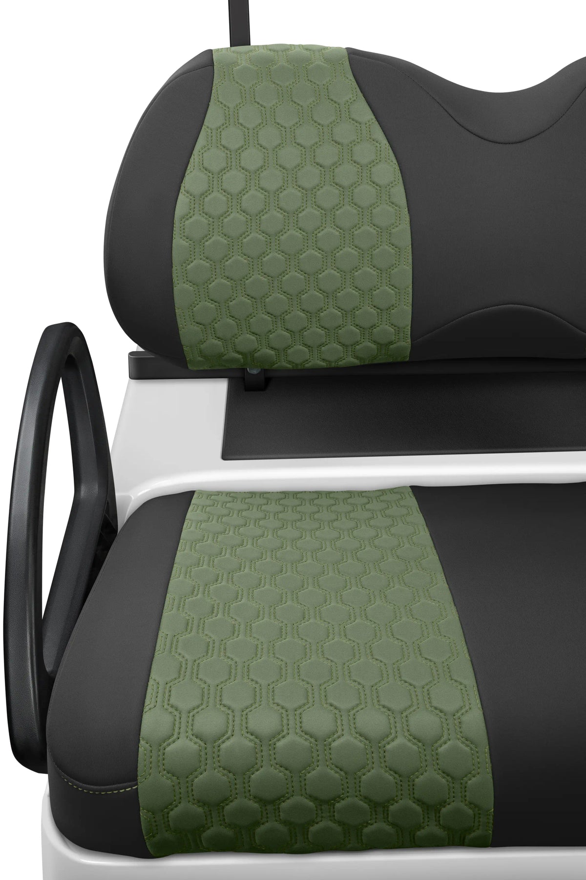 Quilted Hexagon Black and Green