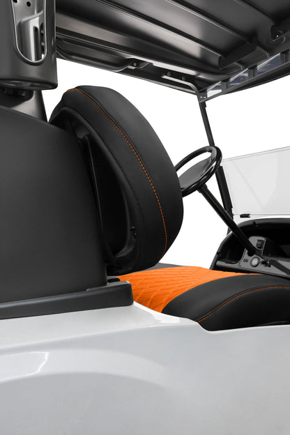 Quilted Diamond Black and Orange