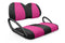 Quilted Neo-Sport Golf Cart Seat Covers - Quilted Diamond Black and Pink / Club Car Precedent / Tempo / Onward