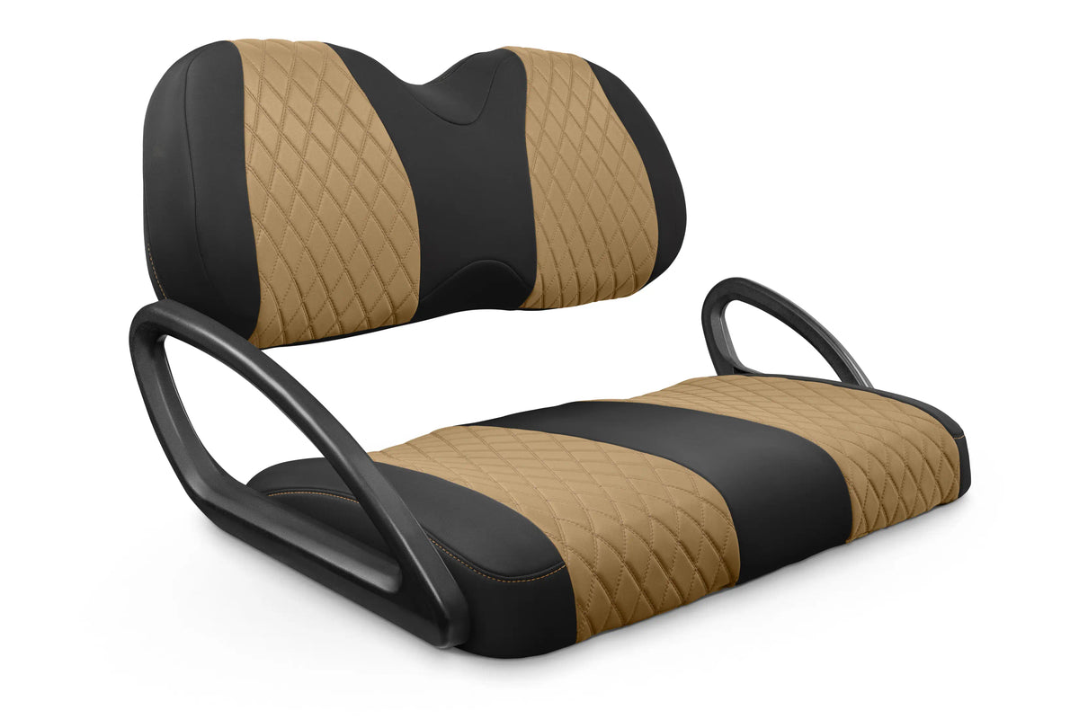 Quilted Diamond Black and Tan