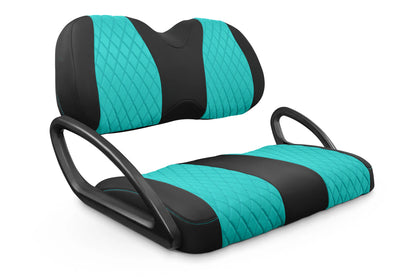 Quilted Diamond Black and Teal