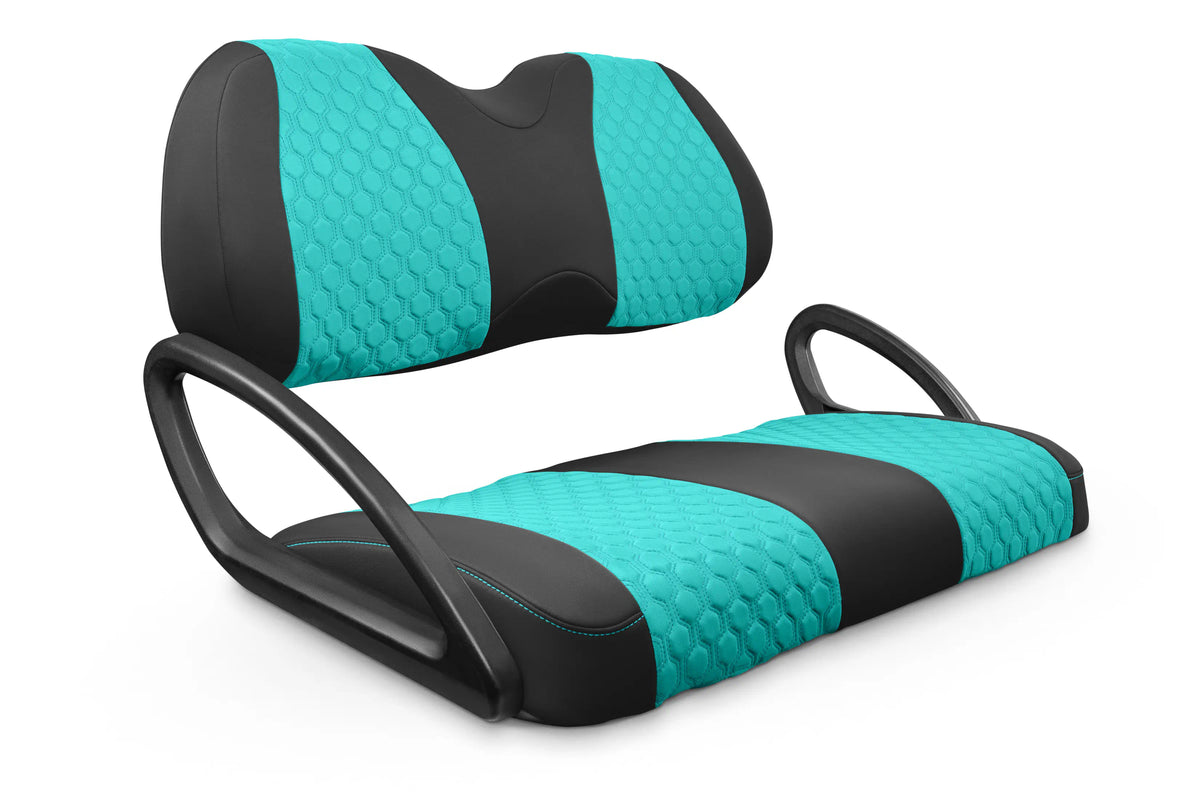Quilted Hexagon Black and Teal