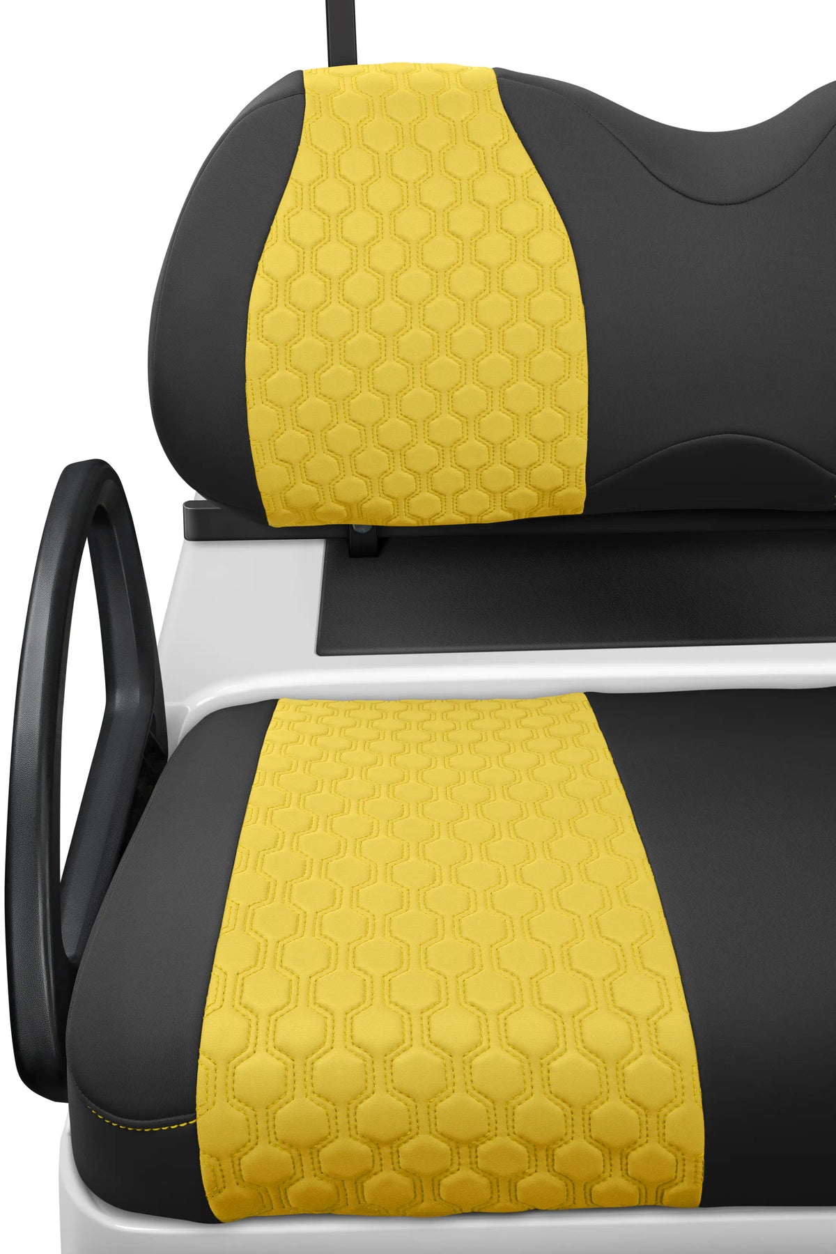 Quilted Hexagon Black and Yellow