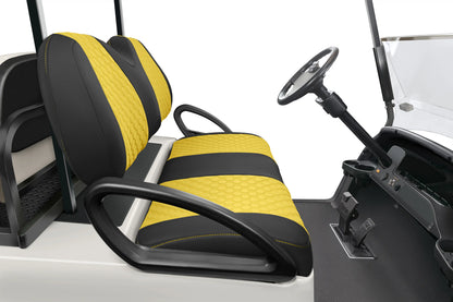 Quilted Hexagon Black and Yellow