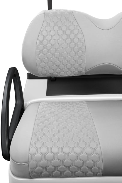 Quilted Hexagon Silver and Silver