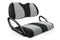 Velour Golf Cart Seat Covers - Velour Black and Silver / Club Car Precedent / Tempo / Onward
