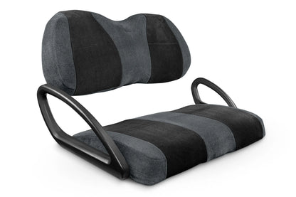Velour Charcoal and Black