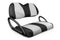 Canvas Golf Cart Seat Covers - Canvas Black and Silver / Club Car Precedent / Tempo / Onward