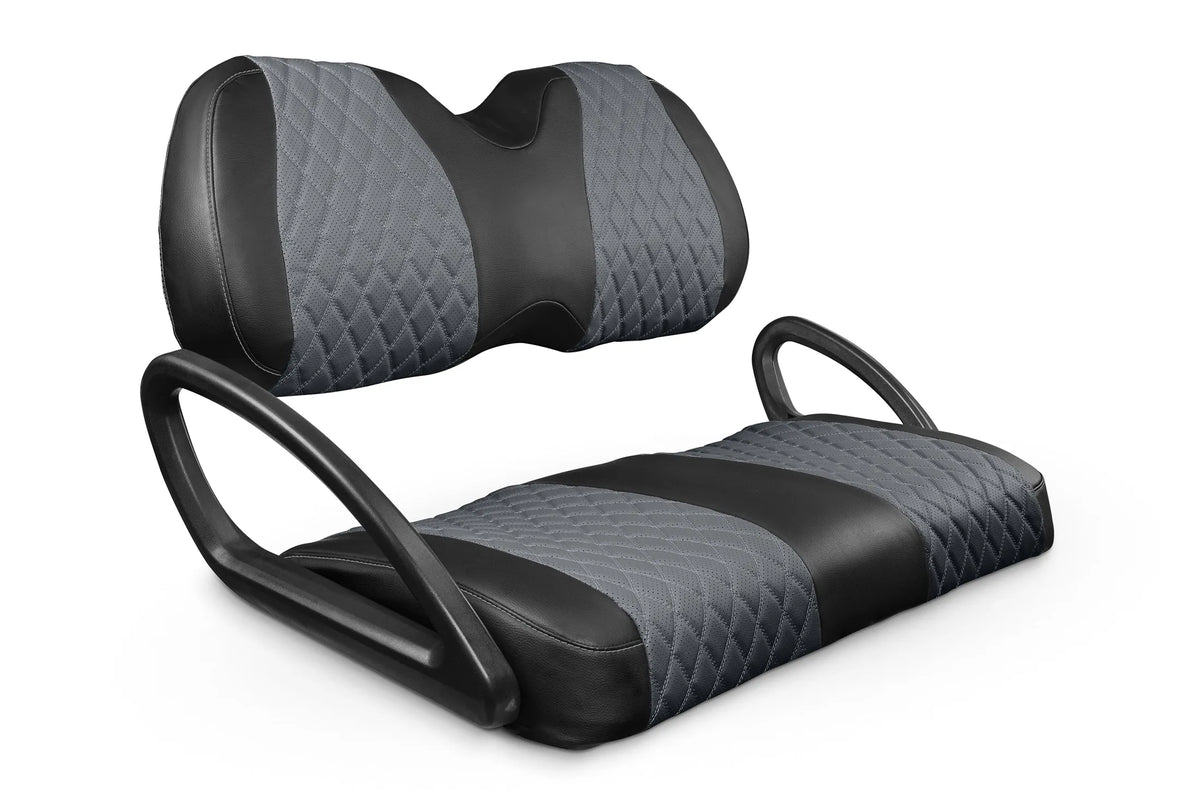 Quilted Diamond Black and Charcoal